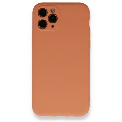 iphone 11 Pro Kılıf Nano içi Kadife  Silikon - Mat Turuncu