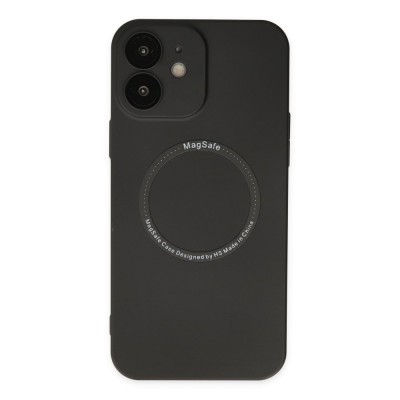 iphone 12 Kılıf Jack Magneticsafe Lens Silikon - Siyah