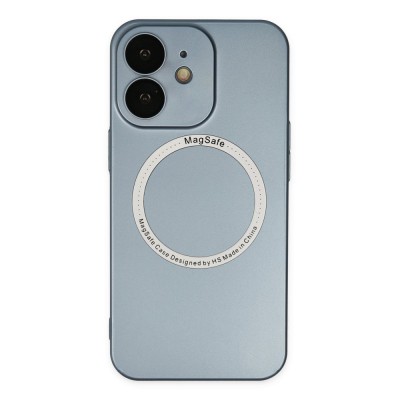 iphone 12 Kılıf Jack Magneticsafe Lens Silikon - Sierra Blue