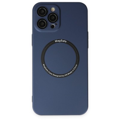 iphone 12 Pro Kılıf Jack Magneticsafe Lens Silikon - Lacivert