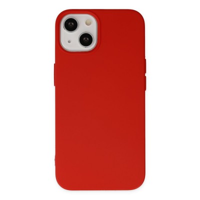 iphone 14 Kılıf Nano içi Kadife  Silikon - Kırmızı