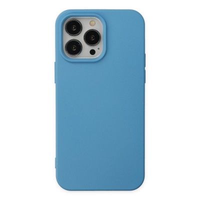 iphone 14 Pro Kılıf Nano içi Kadife  Silikon - Mavi