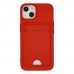 iphone 14 Plus Kılıf Kelvin Kartvizitli Silikon - Kırmızı
