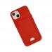 iphone 14 Plus Kılıf Kelvin Kartvizitli Silikon - Kırmızı
