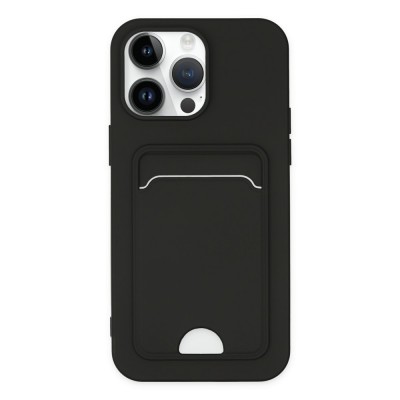 iphone 14 Pro Max Kılıf Kelvin Kartvizitli Silikon - Siyah