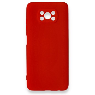Xiaomi Pocophone X3 Kılıf Nano içi Kadife  Silikon - Kırmızı
