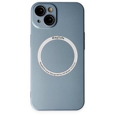 iphone 14 Plus Kılıf Jack Magneticsafe Lens Silikon - Sierra Blue