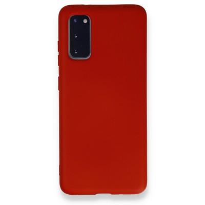 Samsung Galaxy S20 Kılıf Nano içi Kadife  Silikon - Kırmızı