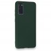 Samsung Galaxy S20 Kılıf Nano içi Kadife  Silikon - Koyu Yeşil