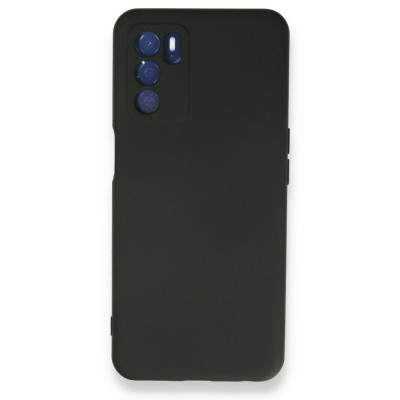 Oppo A55 Kılıf Nano içi Kadife  Silikon - Siyah