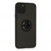 iphone 11 Pro Kılıf Montreal Yüzüklü Silikon Kapak - Siyah