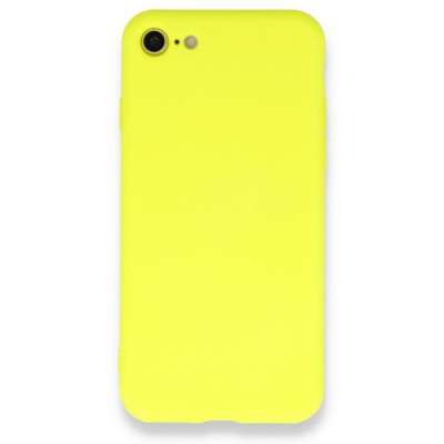 iphone 7 Kılıf Nano içi Kadife  Silikon - Sarı