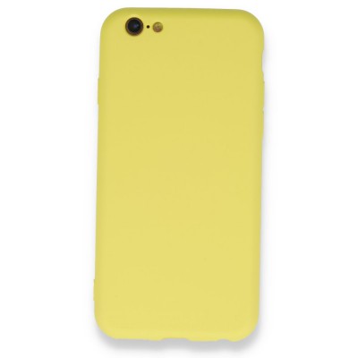 iphone 6 Kılıf Nano içi Kadife  Silikon - Sarı