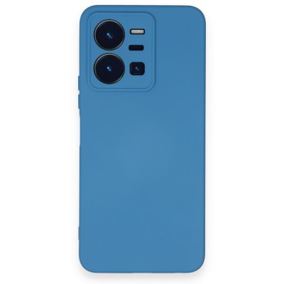 Vivo Y35 Kılıf Nano içi Kadife  Silikon - Mavi