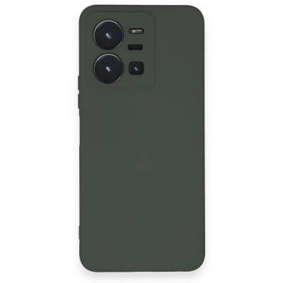 Vivo Y35 Kılıf Nano içi Kadife  Silikon - Koyu Yeşil