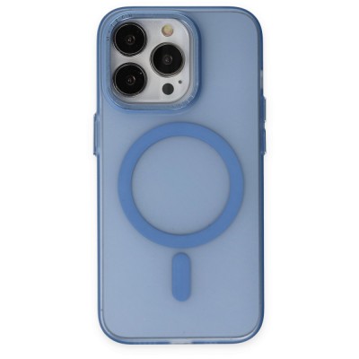 iphone 14 Pro Kılıf Lodos Magneticsafe Mat Kapak - Sierra Blue