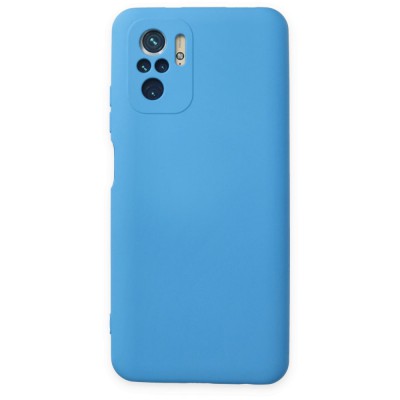 Xiaomi Poco M5s Kılıf Nano içi Kadife  Silikon - Mavi