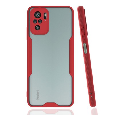 Xiaomi Poco M5s Kılıf Platin Silikon - Kırmızı