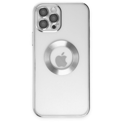 iphone 12 Pro Max Kılıf Slot Silikon - Gümüş