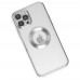 iphone 12 Pro Max Kılıf Slot Silikon - Gümüş