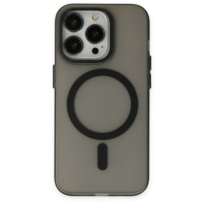 iphone 13 Pro Max Kılıf Lodos Magneticsafe Mat Kapak - Siyah
