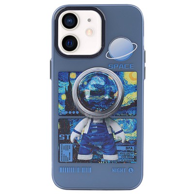 iphone 12 Kılıf Prada Desenli Kapak - Prada Mavi - 1