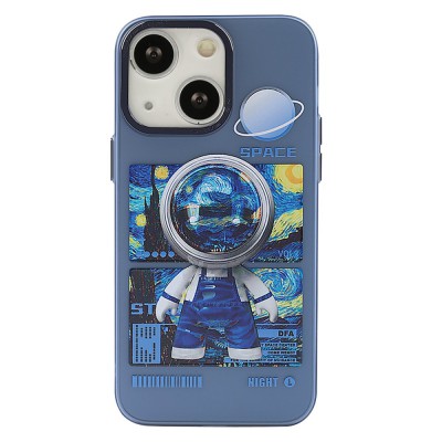 iphone 14 Kılıf Prada Desenli Kapak - Prada Mavi - 1
