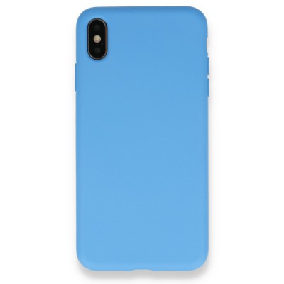 iphone Xs Kılıf Nano içi Kadife  Silikon - Mavi