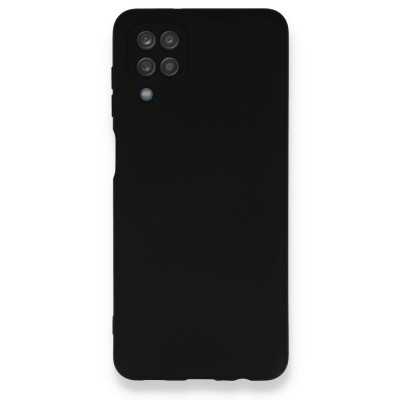 Samsung Galaxy A12 Kılıf Nano içi Kadife  Silikon - Siyah