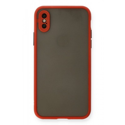 iphone X Kılıf Montreal Silikon Kapak - Kırmızı