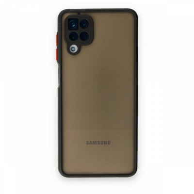 Samsung Galaxy A12 Kılıf Montreal Silikon Kapak - Siyah