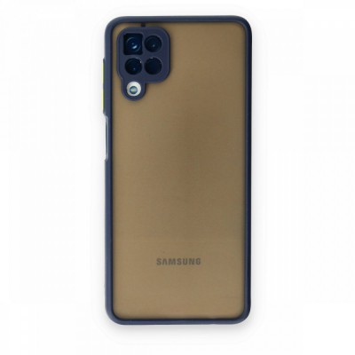 Samsung Galaxy A12 Kılıf Montreal Silikon Kapak - Lacivert