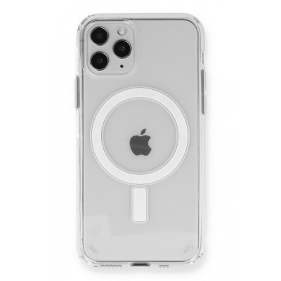 iphone 12 Pro Max Kılıf Magneticsafe Şeffaf Silikon - Şeffaf