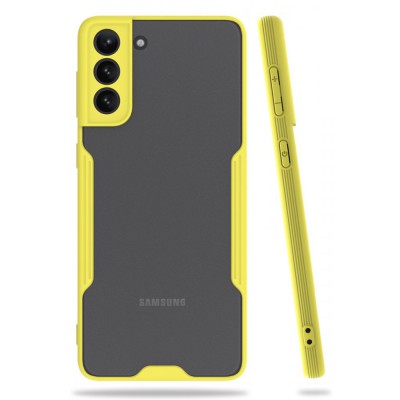 Samsung Galaxy S21 Plus Kılıf Platin Silikon - Sarı