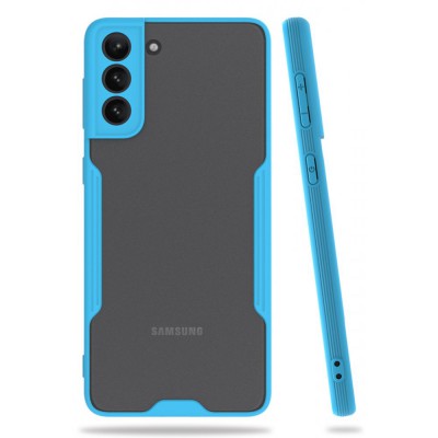Samsung Galaxy S21 Plus Kılıf Platin Silikon - Mavi