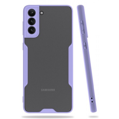 Samsung Galaxy S21 Plus Kılıf Platin Silikon - Lila