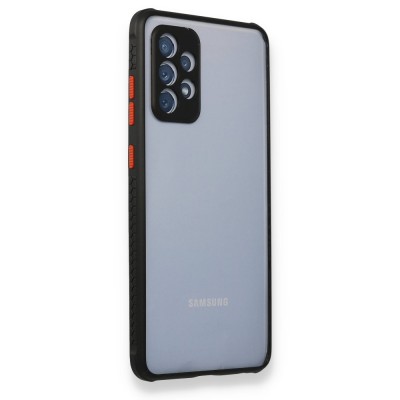 Samsung Galaxy A52 Kılıf Miami Şeffaf Silikon  - Siyah
