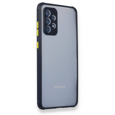 Samsung Galaxy A52 Kılıf Miami Şeffaf Silikon  - Lacivert
