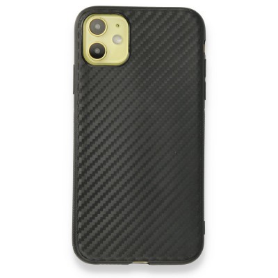 iphone 12 Kılıf Carbonix Silikon - Siyah