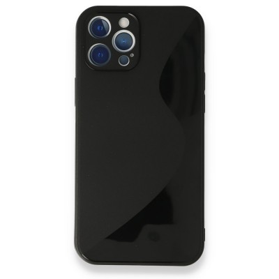 iphone 12 Pro Max Kılıf S Silikon - Siyah