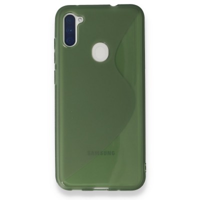 Samsung Galaxy M11 Kılıf S Silikon - Yeşil
