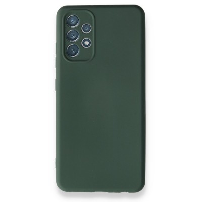 Samsung Galaxy A32 Kılıf Nano içi Kadife  Silikon - Koyu Yeşil