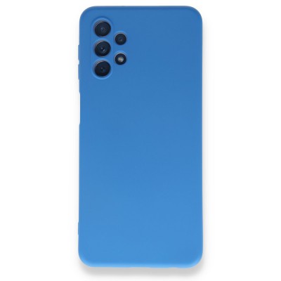 Samsung Galaxy A52 Kılıf Nano içi Kadife  Silikon - Mavi
