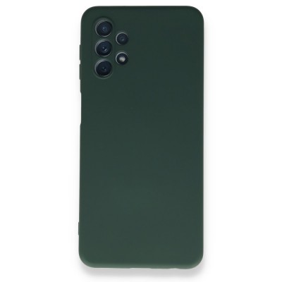Samsung Galaxy A52 Kılıf Nano içi Kadife  Silikon - Koyu Yeşil