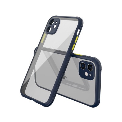 iphone 12 Mini Kılıf Miami Şeffaf Silikon  - Lacivert