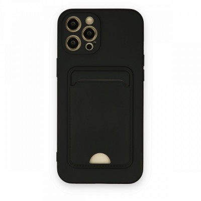 iphone 12 Pro Max Kılıf Kelvin Kartvizitli Silikon - Siyah