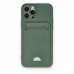 iphone 12 Pro Kılıf Kelvin Kartvizitli Silikon - Koyu Yeşil