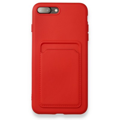 iphone 7 Plus Kılıf Kelvin Kartvizitli Silikon - Kırmızı