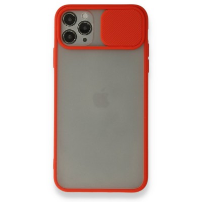 iphone 11 Pro Kılıf Palm Buzlu Kamera Sürgülü Silikon - Kırmızı