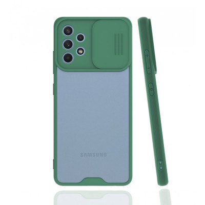 Samsung Galaxy A32 Kılıf Platin Kamera Koruma Silikon - Yeşil